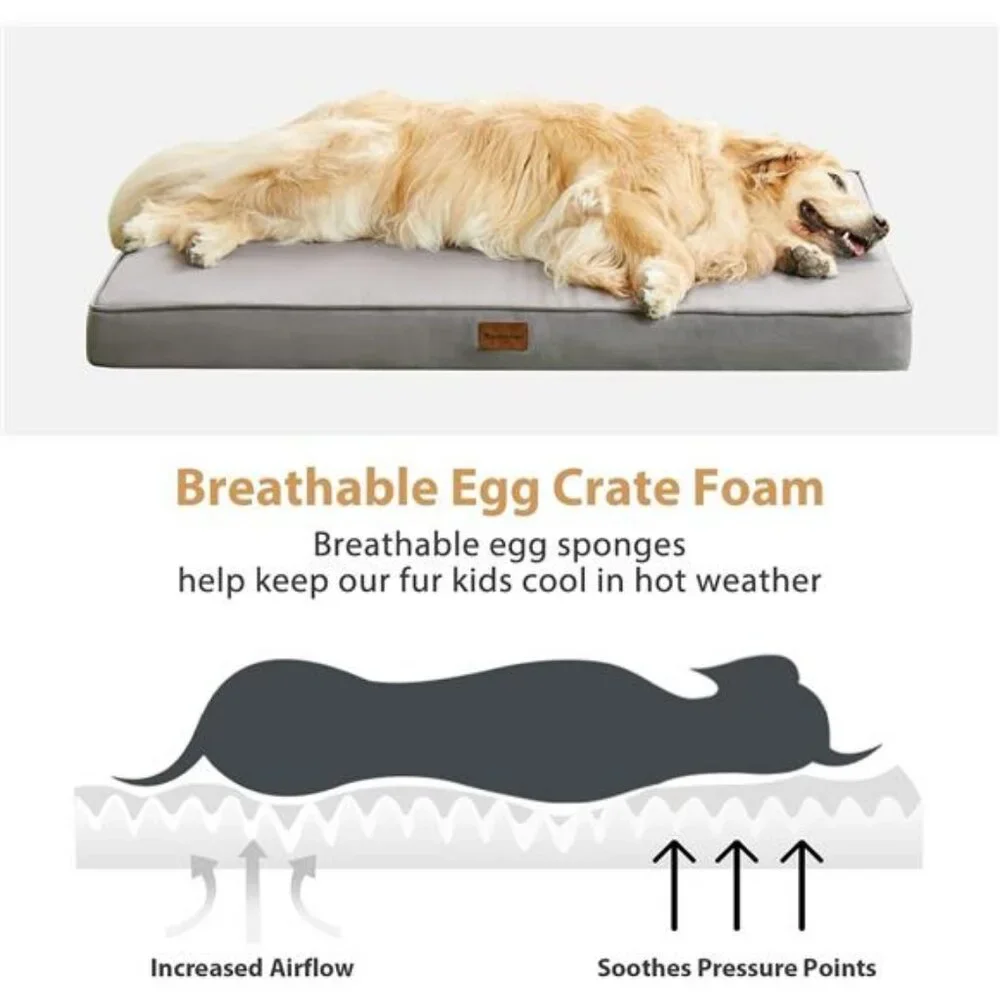 Outdoor Dog Beds for Large Dogs, Waterproof Dog Bed36x27 Inches